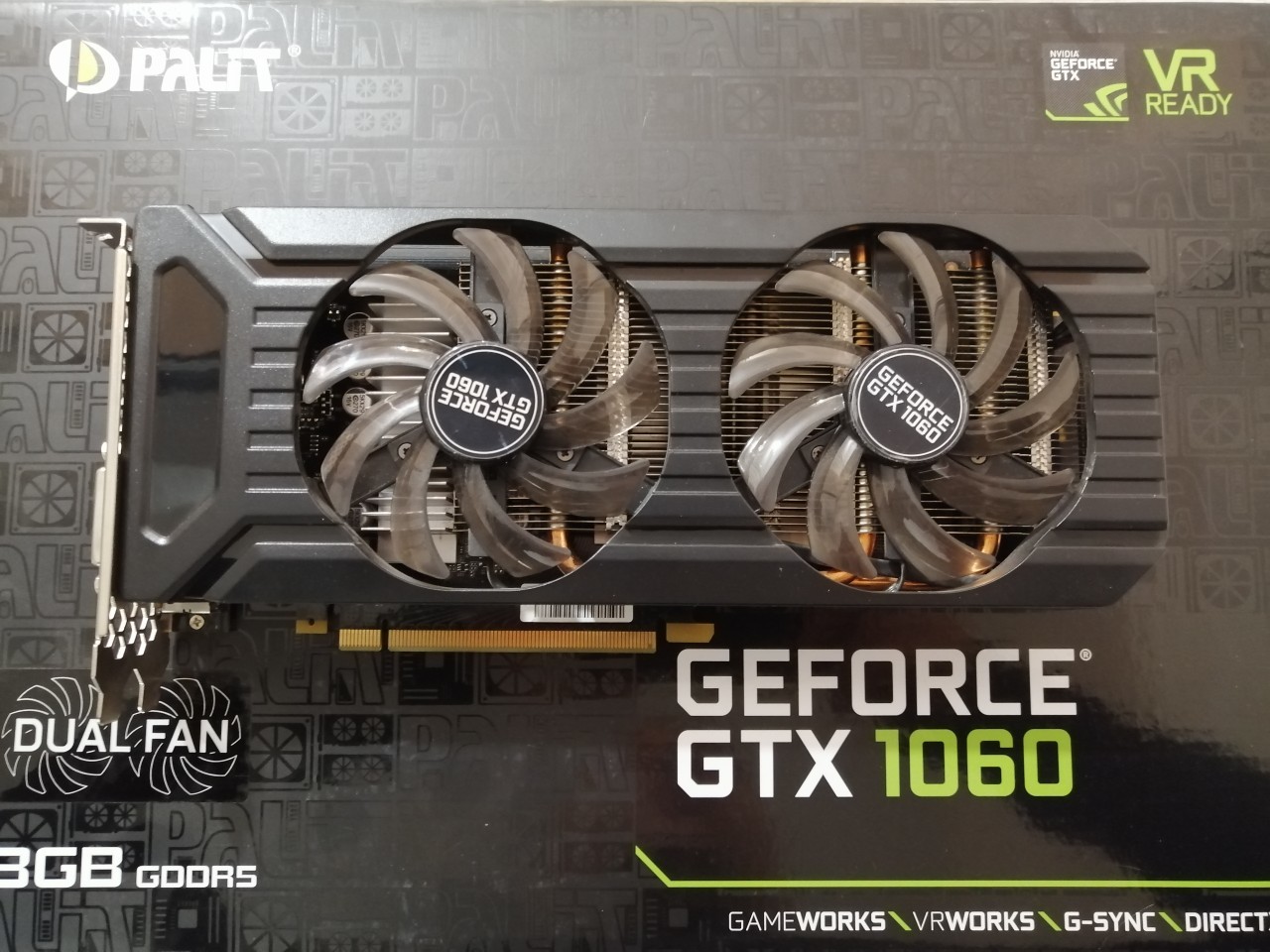 Видеокарта Palit GTX 1060 Dual Fan 3 Гб Видеокарта Palit GTX 1060 Dual Fan 3 Гб