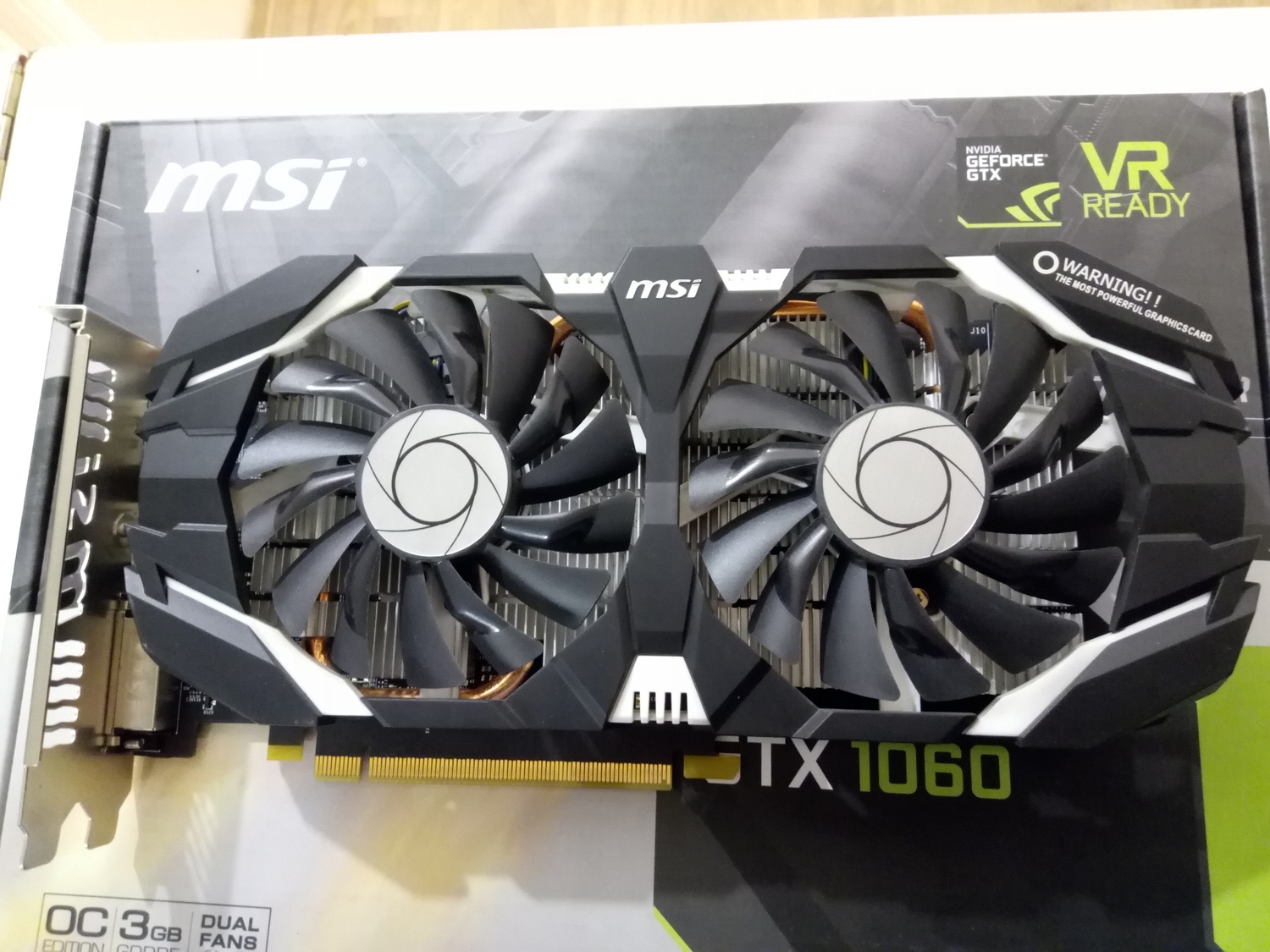 Видеокарта MSI GeForce GTX 1060 3 Гб Видеокарта MSI GeForce GTX 1060 3 Гб